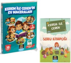 1. Sınıf Okuma Seti Kerem İle Ceren Ev Maceraları 10 Kitap + Soru Kitapçığı İlaveli - 1