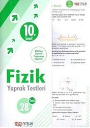 Nitelik Yayınları - Bayilik 10. Sınıf Fizik Yaprak Testleri - 1