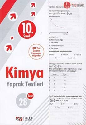 Nitelik Yayınları - Bayilik 10. Sınıf Kimya 28 Yaprak Test - 1