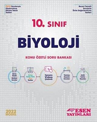 Esen Yayınları 10. Sınıf Biyoloji Konu Özetli Soru Bankası - 1