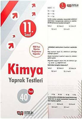 Nitelik Yayınları - Bayilik 11. Sınıf Kimya 40 Yaprak Test - 1