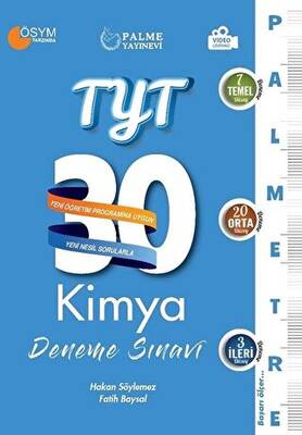 Palme Yayıncılık - Bayilik TYT Kimya 30 Deneme Sınavı - 1