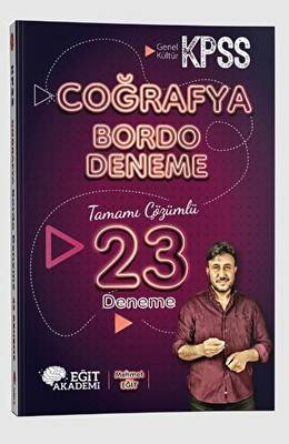 Eğit Akademi KPSS Coğrafya Tamamı Çözümlü 23 Bordo Deneme Sınavı - 1