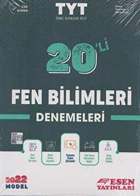 Esen Yayınları 2022 TYT Fen Bilimleri 20 li Denemeleri - 1