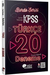 Eğit Akademi KPSS Türkçe Tamamı Çözümlü 20 Bordo Deneme Sınavı - 1