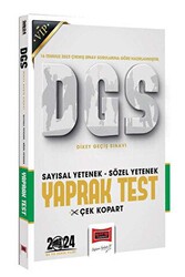 Yargı Yayınevi 2024 DGS Sözel Sayısal Bölüm Yaprak Test - 1