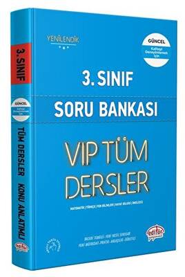 Editör Yayınevi 3. Sınıf VIP Tüm Dersler Soru Bankası Mavi Kitap - 1