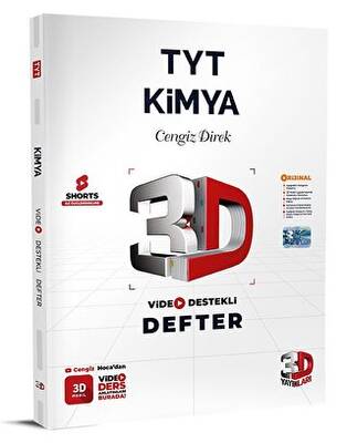 3D Yayınları TYT 3D Kimya Video Destekli Defter - 1