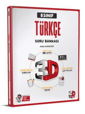 3D Yayınları 8. Sınıf Türkçe Soru Bankası - 1