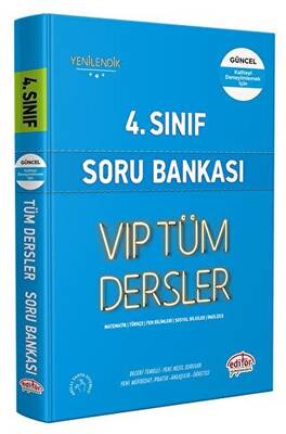 Editör Yayınevi 4. Sınıf VIP Tüm Dersler Soru Bankası Mavi Kitap - 1