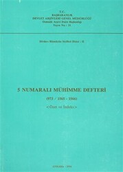 5 Numaralı Mühimme Defteri 973 - 1565 - 1566 - 1