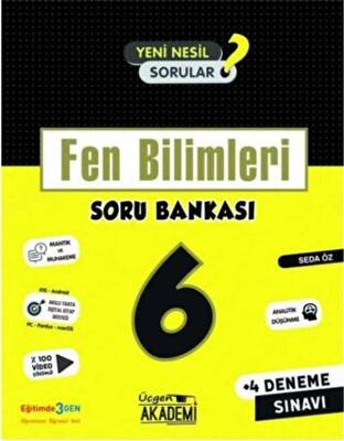 Üçgen Yayıncılık 6. Sınıf Fen Bilimleri Soru Bankası Ve 4 Deneme Sınavı - 1