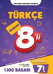 ONburda Yayınları 7. Sınıf Türkçe Yeni Nesil Branş Denemeleri - 1