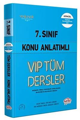 Editör Yayınevi 7. Sınıf VIP Tüm Dersler Konu Anlatımlı Mavi Kitap - 1