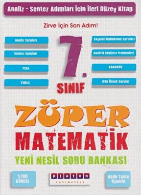 Platon Yayıncılık 7. Sınıf Züper Matematik Yeni Nesil Soru Bankası - 1