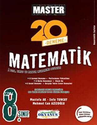 Okyanus Yayınları 8. Sınıf Master 20 Matematik Denemesi 	Okyanus Yayınları - 1