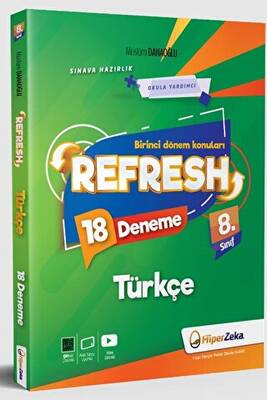 Hiper Zeka Yayınları 8. Sınıf Refresh Türkçe 18 Deneme - LGS 1. Dönem Konuları - 1