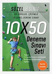 Tudem Yayınları - Bayilik 8. Sınıf Sözel 10x50 Deneme Sınavı Seti - 1