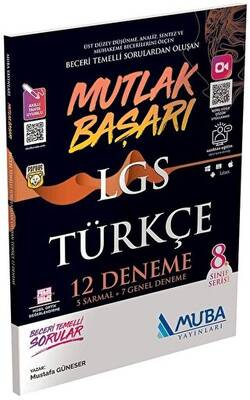 Muba Yayınları 8. Sınıf Türkçe LGS Mutlak Başarı 12 Deneme - 1