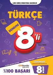 ONburda Yayınları 8. Sınıf Türkçe Yeni Nesil Branş Denemeleri - 1