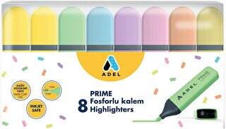 ADEL Prime 8 Renk Fosforlu Kalem Set - 1