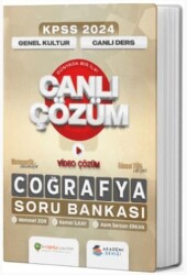 Akademi Denizi Yayıncılık 2024 KPSS Genel Kültür Coğrafya Canlı Çözüm Soru Bankası - 1