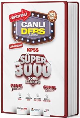 Akademi Denizi Yayıncılık KPSS Lise Ön Lisans Canlı Ders Süper 3000 Soru Bankası - 1