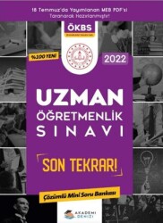 Akademi Denizi Yayıncılık MEB ÖKBS Uzman Öğretmenlik Son Tekrar Çözümlü Mini Soru Bankası - 1