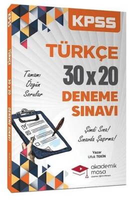 Akademik Masa KPSS Türkçe 30x20 Deneme - 1