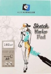 Alex Schoeller Sketch Marker Pad A5 160Gr 40LI Alx943 - 1