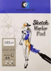 Alex Schoeller Sketch Marker Pad A6 160Gr 40lı - 1