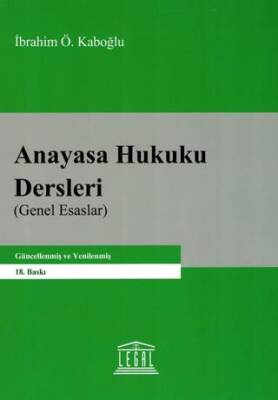 Anayasa Hukuku Dersleri Genel Esaslar - 1