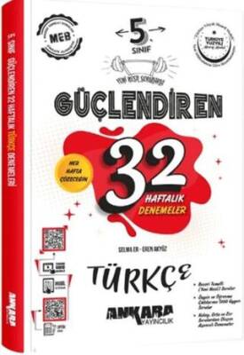 Ankara Yayıncılık 5. Sınıf Türkçe Güçlendiren 32 Haftalık Denemeleri - 1