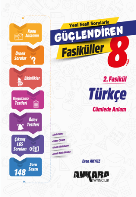 Ankara Yayıncılık 8. Sınıf Türkçe Güçlendiren 2. Fasikül - 1