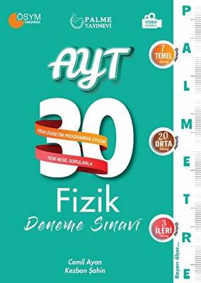 Palme Yayıncılık - Bayilik AYT Fizik 30 Deneme Sınavı - 1