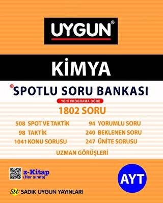 Sadık Uygun Yayınları AYT Kimya Spotlu Soru Bankası - 1