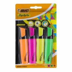 Bic Marking Flat Highlighter 4 Lü Blister - 1