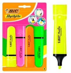 Bic Marking Flat Highlighter 4Lü Blister - 1