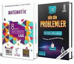 BKM Kitap 8. Sınıf Matematik LGS Soru Bankası Karekök Yayıncılık+8. Sınıf LGS Gün Gün Problemler Yeni Nesil Soru Bankası 2`li Set - 1