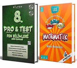 BKM Kitap Bilfen 8.Sınıf Protest Fen Bilimleri Soru Bankası + 8. Sınıf Bam Bam Matematik Soru Bankası Strateji Yayınları 2`li set - 1