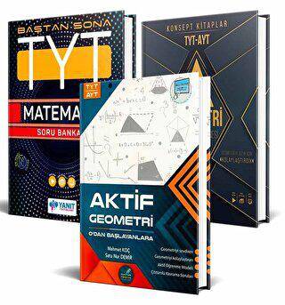 BKM Kitap TYT AYT Geometri 0`dan Başlayanlara + TYT AYT Alıştıran Geometri Soru Kütüphanesi + TYT Baştan Sonra Matematik Soru Bankası Yanıt Yayınları 3`lü Set - 1