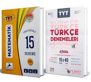 BKM Kitap TYT Matematik Video Çözümlü 15 Branş Deneme + TYT Türkçe 15x40 Denemeleri 2 Kitap - 1