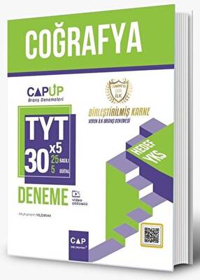 Çap Yayınları TYT Coğrafya 30 X 5 Up Deneme - 1