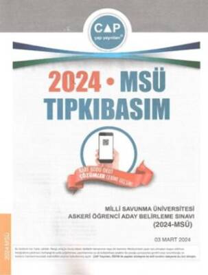 Çap Yayınları Üniversiteye Hazırlık MSÜ 2024 Tıpkı Basım Çap Yayınları - 1