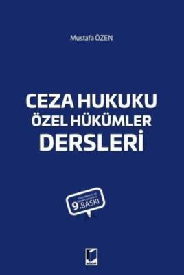 Ceza Hukuku Özel Hükümler Dersleri - 1