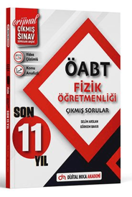 Dijital Hoca ÖABT Fizik Son 11 Yıl Orijinal Çıkmış Sınav Soruları Video Çözümlü-Konu Analizli - 1