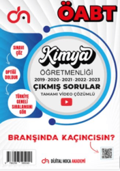 Dijital Hoca ÖABT Kimya Öğretmenliği Son Beş Yıl Çıkmış Sorular Tamamı Video Çözümlü - 1