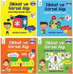 Dikkat ve Görsel Algı Evde Eğitim Seti - 4 Kitap - 1