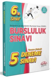 Editör Yayınevi 6. Sınıf Bursluluk Sınavı Çözümlü 5 Deneme Sınavı - 1