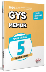 Editör Yayınevi Milli Eğitim Bakanlığı GYS Memur Tamamı Çözümlü 5 Deneme Sınavı - 1